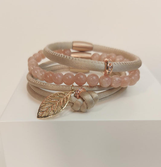 3 - teiliges Armband Set mit Sonnensteinen