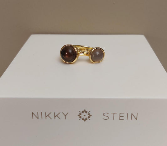 2 Ringe : TWIN Ringset braun