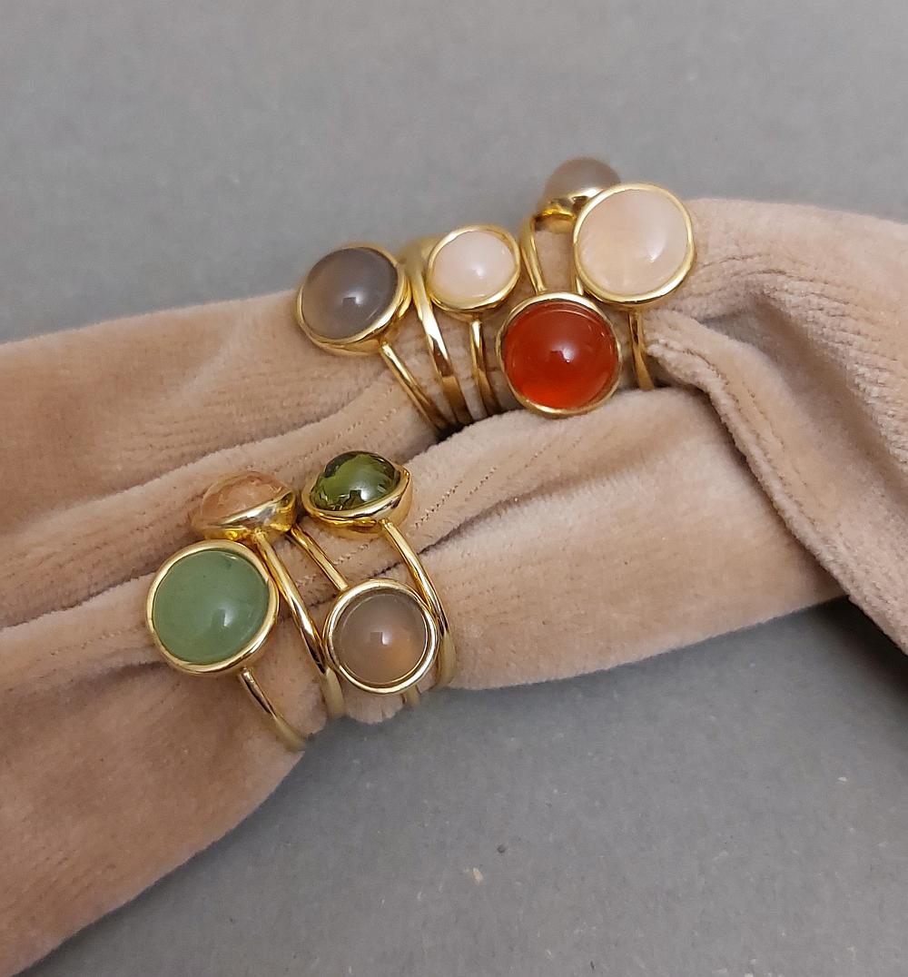 2 Ringe : TWIN Ringset braun