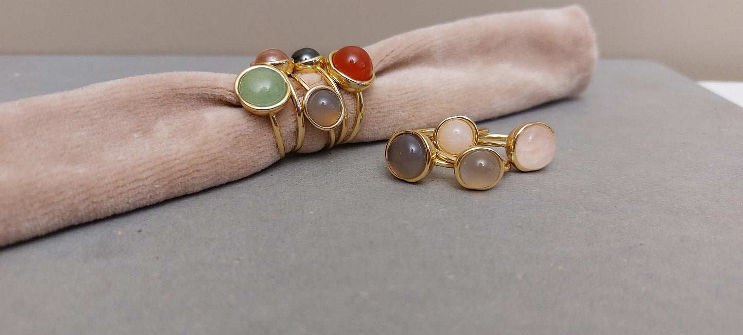 2 Ringe : TWIN Ringset braun