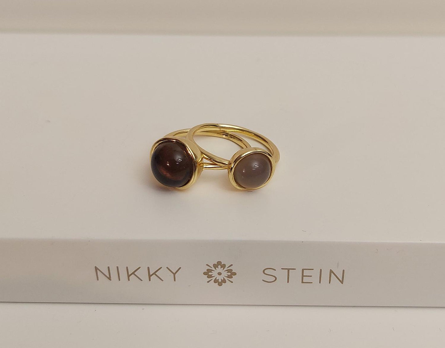 2 Ringe : TWIN Ringset braun