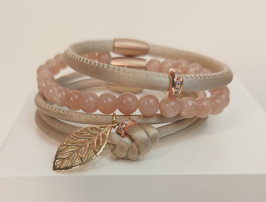 3 - teiliges Armband Set mit Sonnensteinen