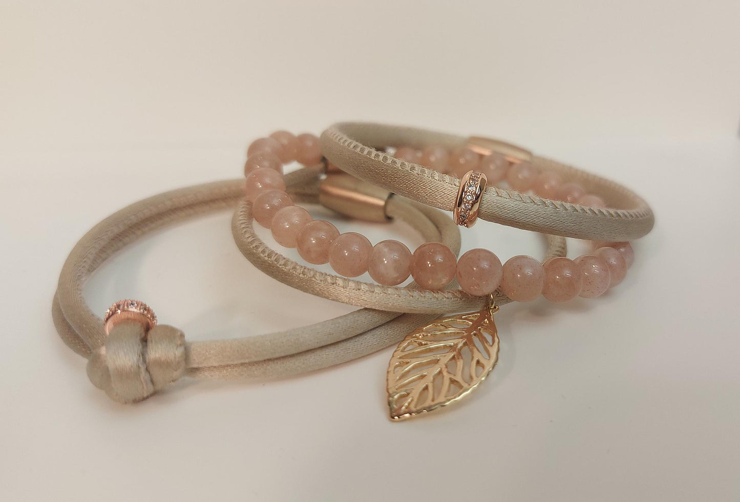 3 - teiliges Armband Set mit Sonnensteinen