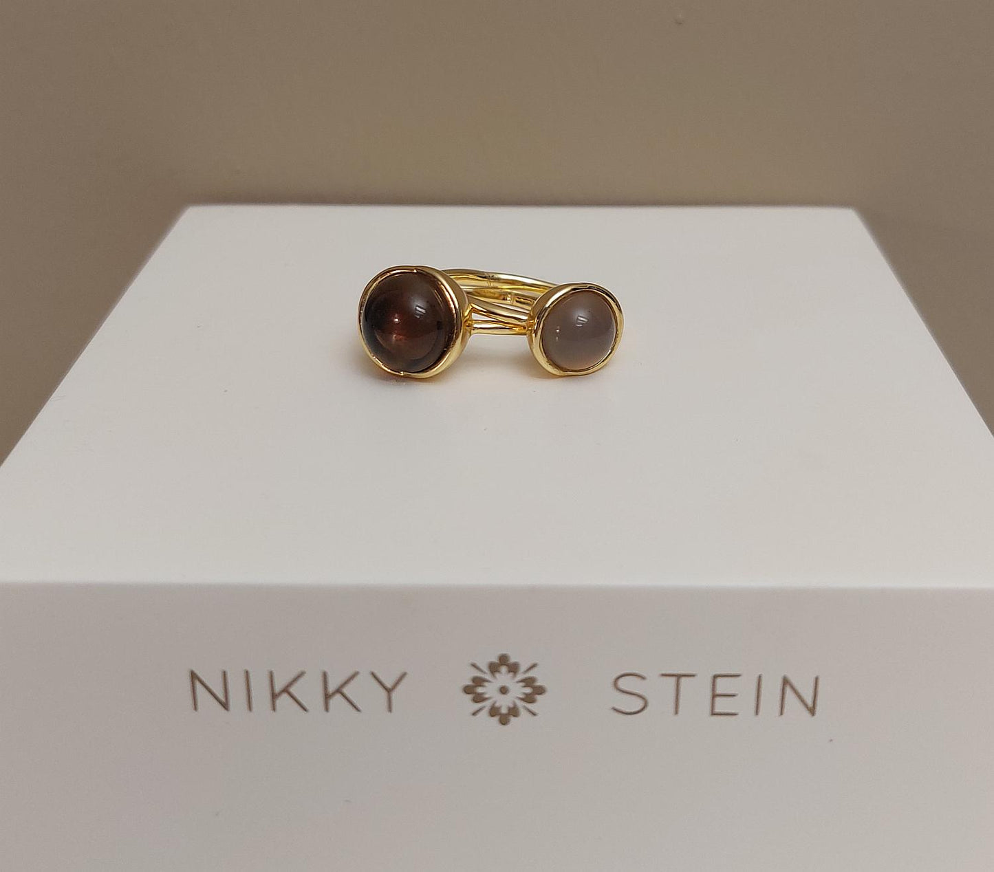 2 Ringe : TWIN Ringset braun