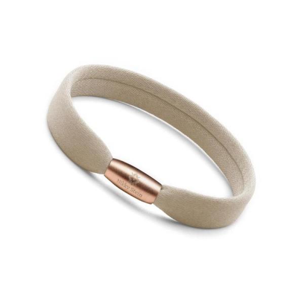 Nikky Stein Seidenarmband 8mm beige